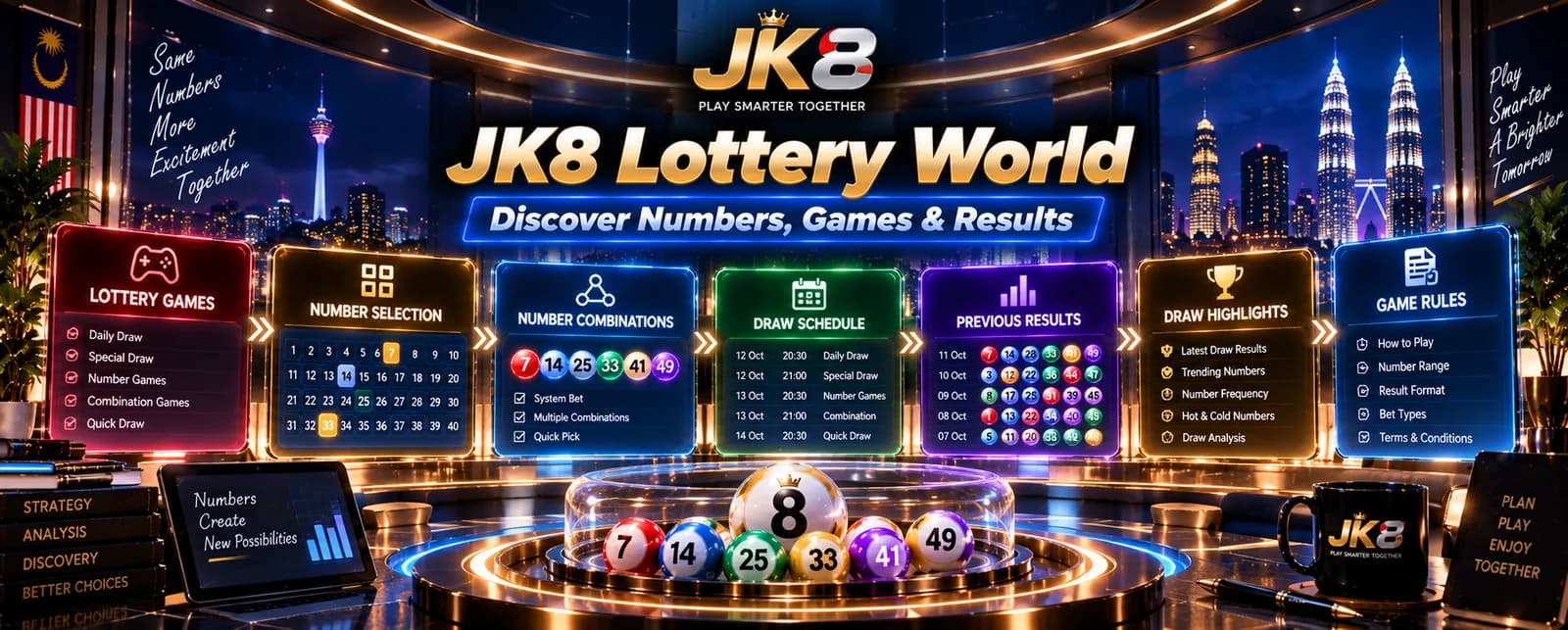JK8 Lottery World: Discover Numbers, Games & Results