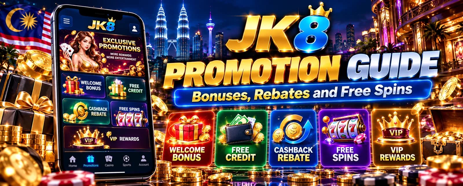 JK8 Promotion Guide – Bonuses, Rebates and Free Spins