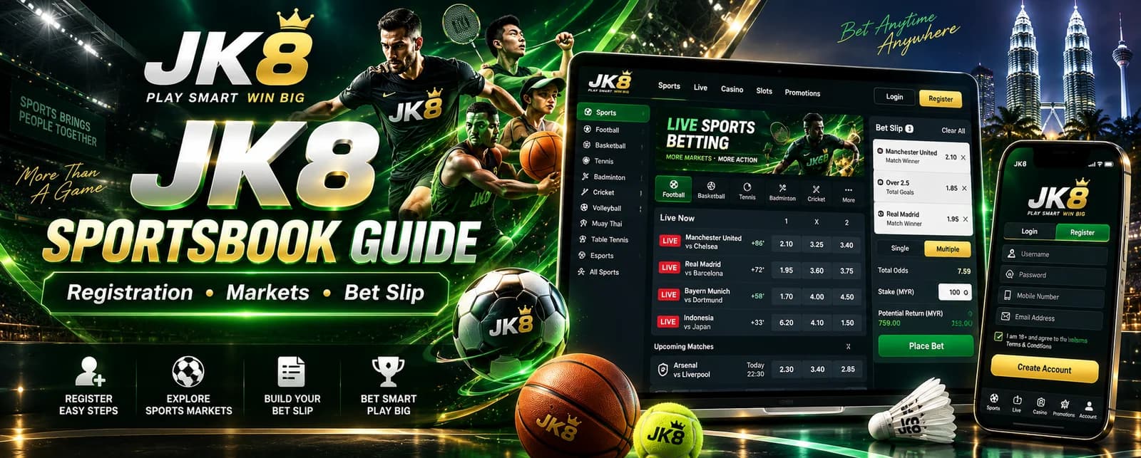 JK8 Sportsbook Guide – From Registration to Bet Slip